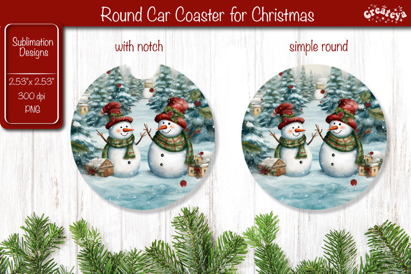 car-coaster-christmas-sublimation-round-coaster-sublimation-design-sno