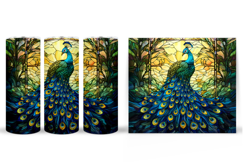 stained-glass-peacock-tumbler-wrap-design