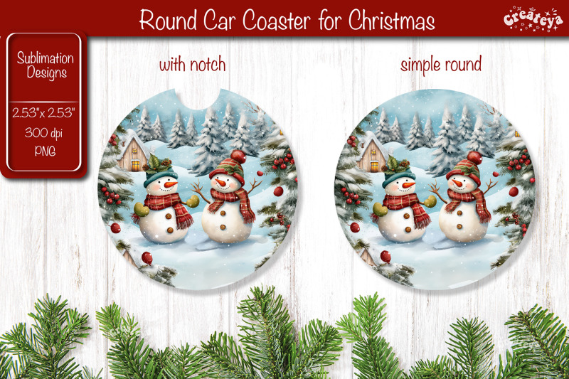 coaster-christmas-sublimation-coaster-design-snowman-png-watercolor