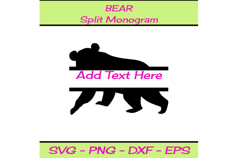 BEAR SPLIT MONOGRAM SVG By Brilliant Digital Designs | TheHungryJPEG