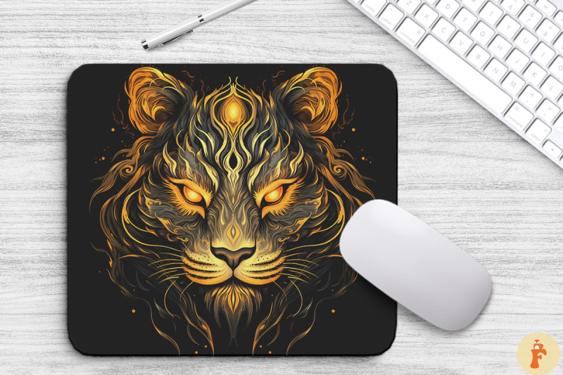 chinapunk-yellow-tiger-head-mouse-pad