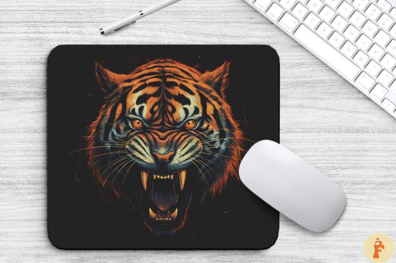 ferocious-tiger-face-mouse-pad