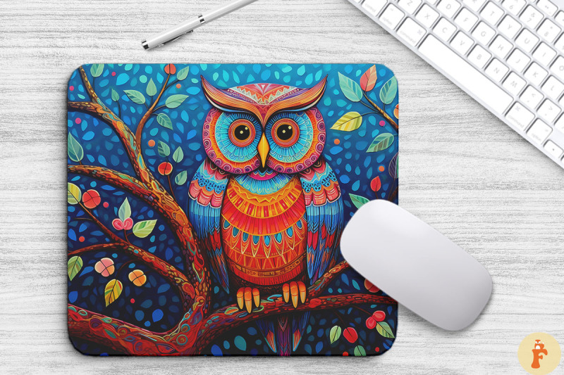 bright-folk-art-owl-on-a-branch