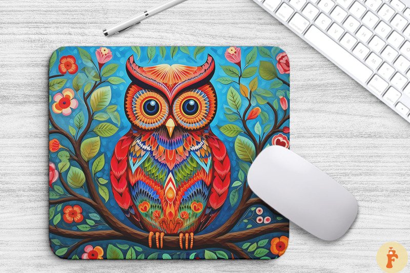 bright-folk-art-owl-on-a-branch