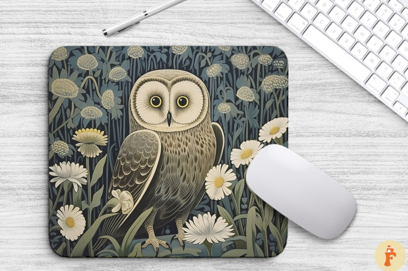 vintage-monochromatic-owl-with-daisy