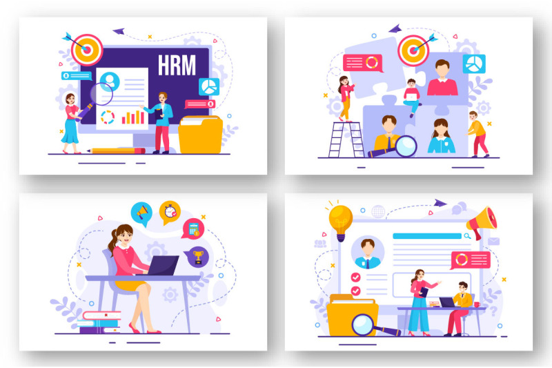 13-hrm-human-resource-management-illustration