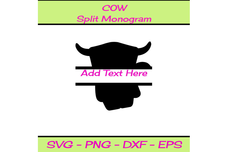cow-split-monogram-svg