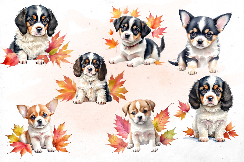watercolor-autumn-puppy-png-cliparts-fall-dogs-bundle