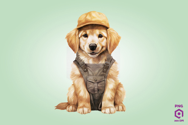 farmer-golden-retriever-dog-clipart