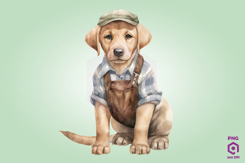 farmer-labrador-retriever-dog-clipart