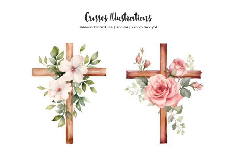 watercolor-floral-cross-clipart-easter-cross-clip-art-watercolor-greenery-crosses-with-flower-wooden-cross-png-watercolor-easter-cross