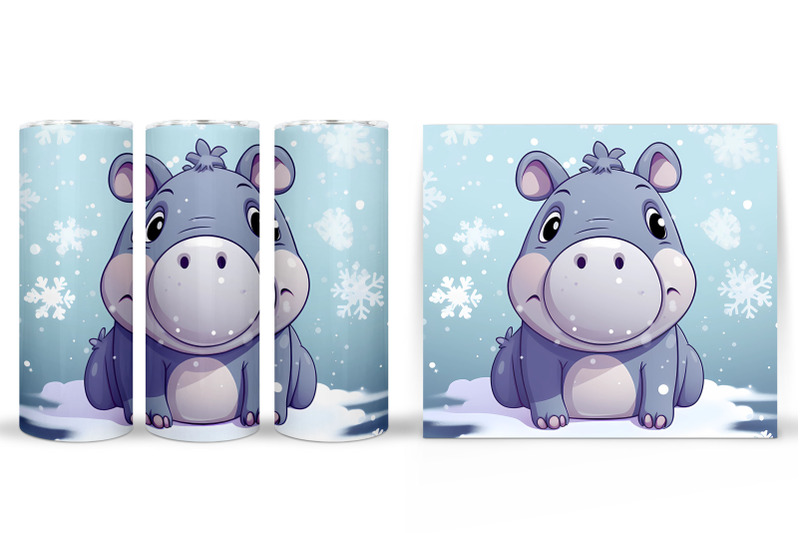 cute-hippopotamus-tumbler-winter-tumbler-design