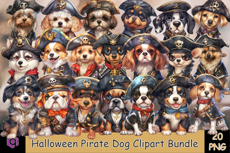 pirate-dogs-breeds-watercolor-clipart-bundle