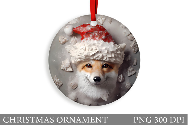 fox-christmas-ornament-design-winter-fox-round-ornament