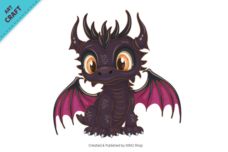 cartoon-purple-dragon-fantasy-clipart