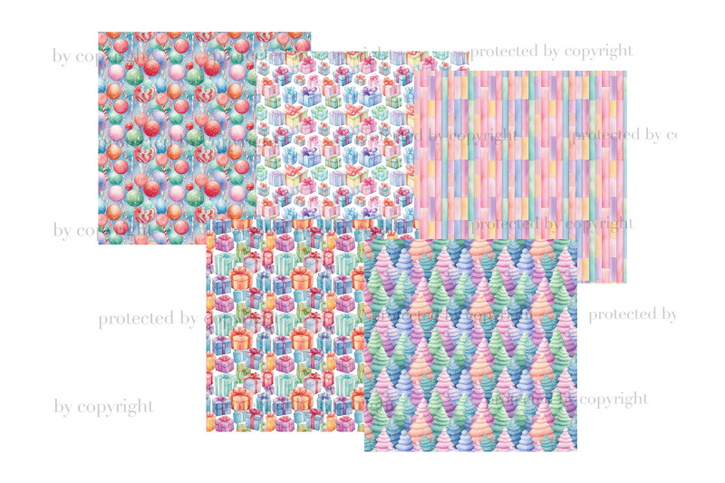 pastel-christmas-digital-paper-xmas-seamless-pattern