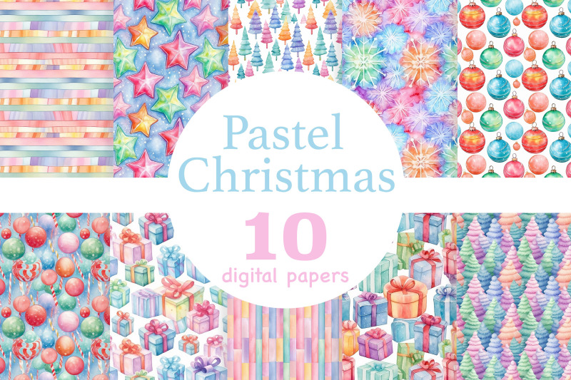 pastel-christmas-digital-paper-xmas-seamless-pattern