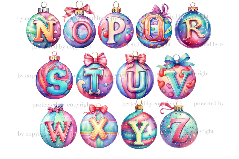 pastel-christmas-alphabet-xmas-clipart-bundle