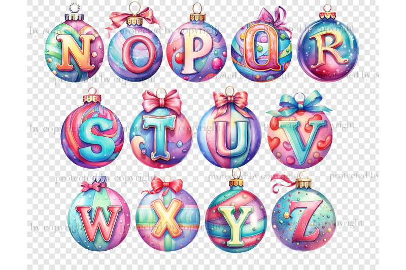 pastel-christmas-alphabet-xmas-clipart-bundle