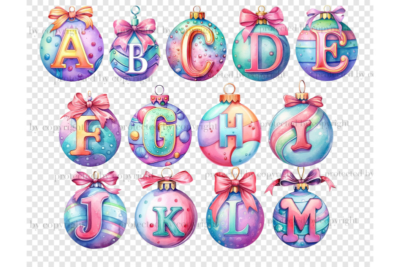 pastel-christmas-alphabet-xmas-clipart-bundle