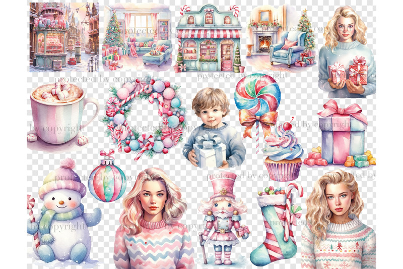 pastel-christmas-png-xmas-clipart-bundle