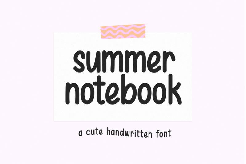 summer-notebook-cute-handwritten-font
