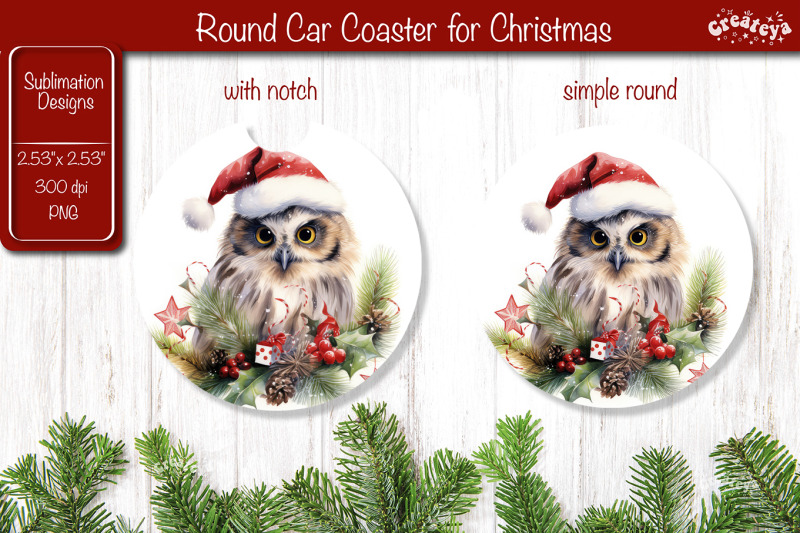 car-coaster-christmas-sublimation-round-coaster-sublimation-design-chr