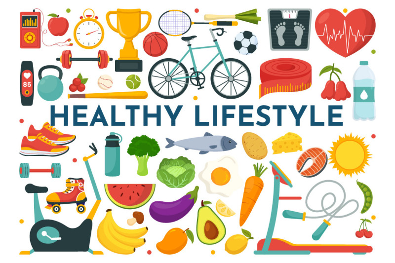 14-healthy-lifestyle-vector-illustration