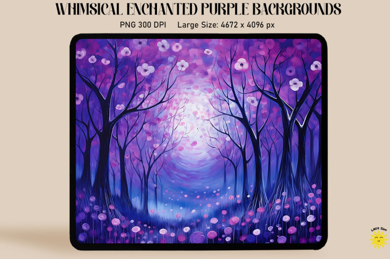 whimsical-enchanted-purple-forest