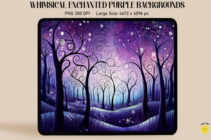 whimsical-enchanted-purple-forest