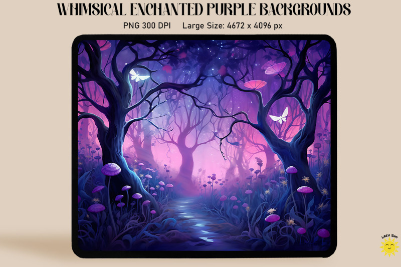 whimsical-enchanted-purple-forest