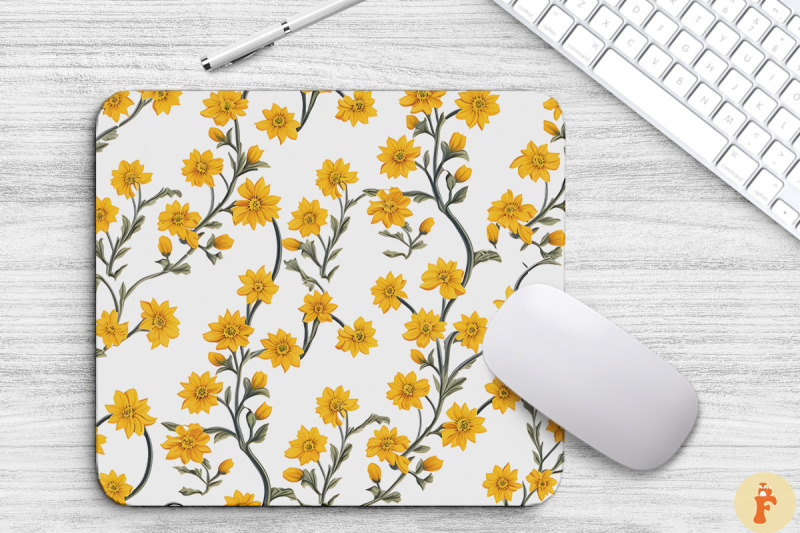 delicate-mini-yellow-flowers-mouse-pad