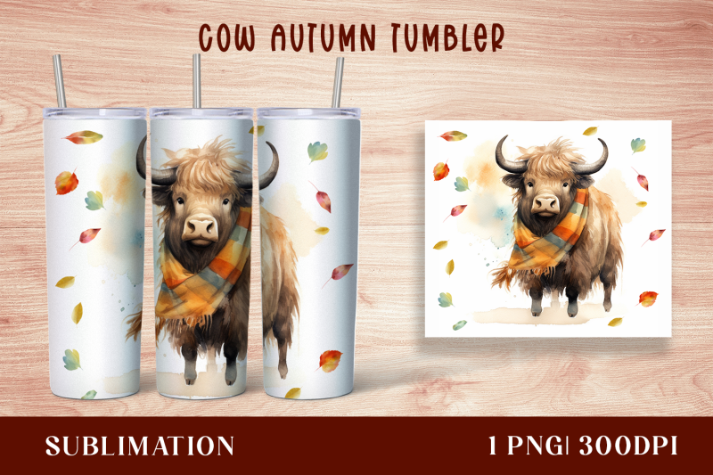 autumn-highland-cow-tumbler-wraps