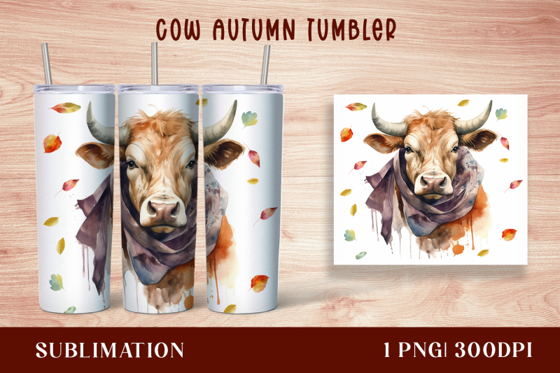 watercolor-highland-cow-tumbler-wrap-20oz-straight