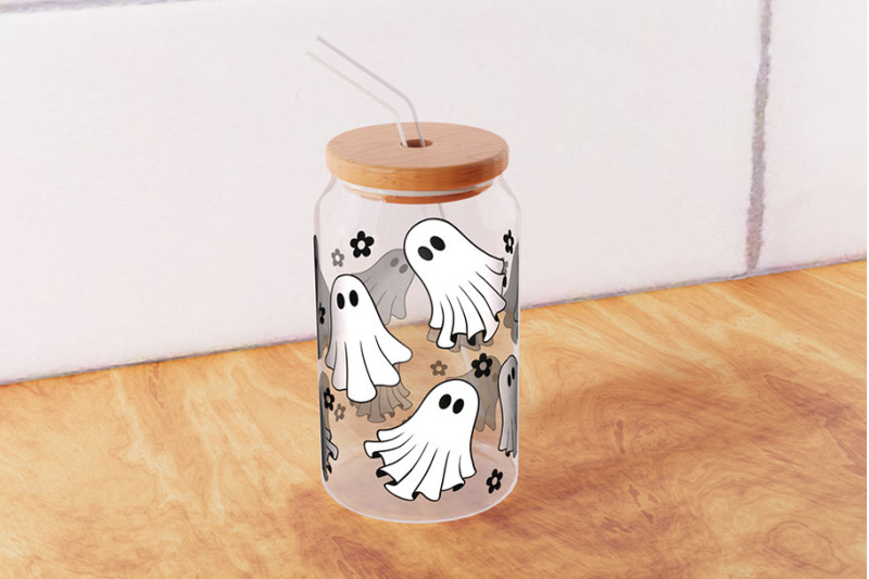 ghost-flower-can-glass-wrap-svg-16oz-halloween-glass-can