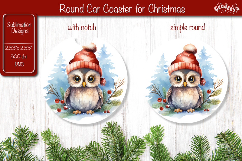 car-coaster-christmas-sublimation-round-coaster-sublimation-design-chr