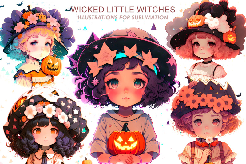 wicked-little-witches-illustrations-for-sublimation