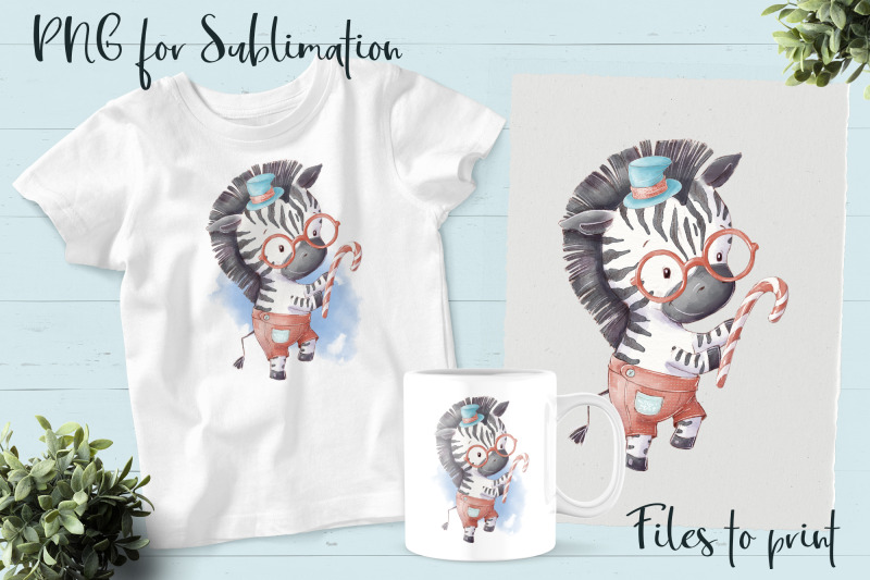 cute-zebra-with-lollipop-design-for-printing