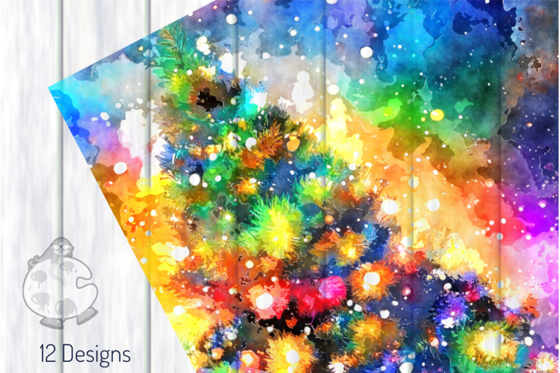 watercolor-christmas-tree-background-papers-set-2