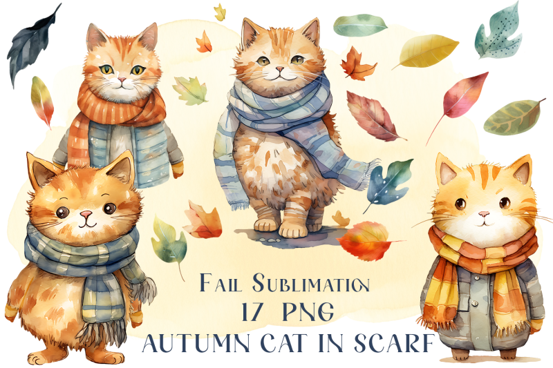 autumn-cat-in-scarf-fall-sublimation-png