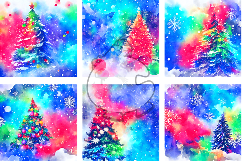 watercolor-christmas-tree-background-papers-set-3