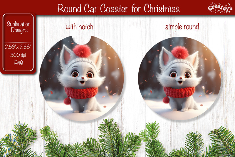 christmas-car-coaster-sublimation-round-coaster-sublimation-design