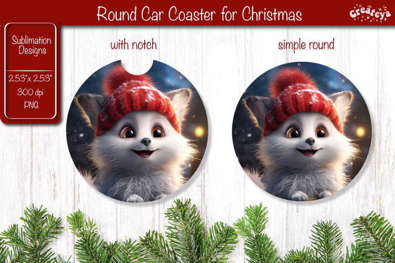 christmas-car-coaster-sublimation-round-coaster-sublimation-design