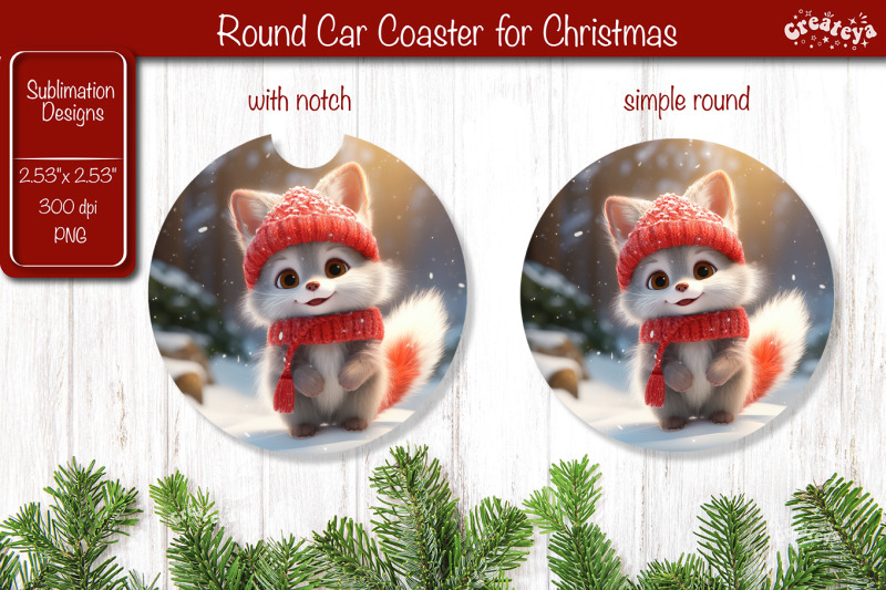 christmas-car-coaster-sublimation-round-coaster-sublimation-design