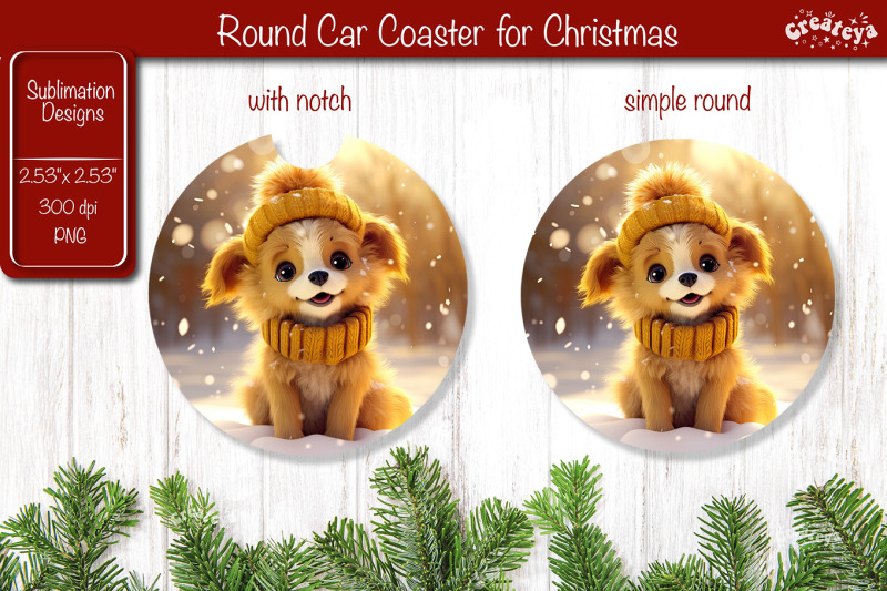 christmas-car-coaster-sublimation-round-coaster-sublimation-design