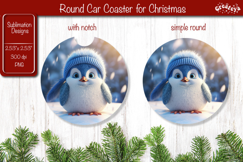 christmas-car-coaster-sublimation-round-coaster-sublimation-design-chr