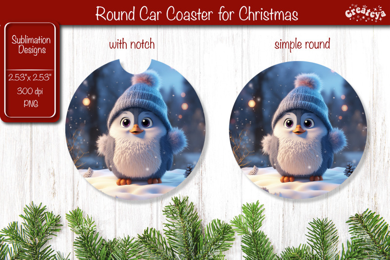 christmas-car-coaster-sublimation-round-coaster-sublimation-design