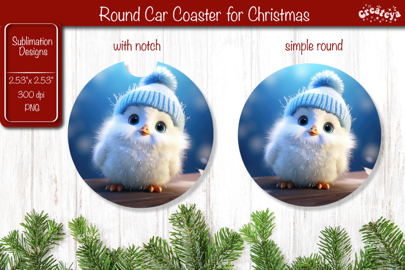 christmas-car-coaster-sublimation-round-coaster-sublimation-design