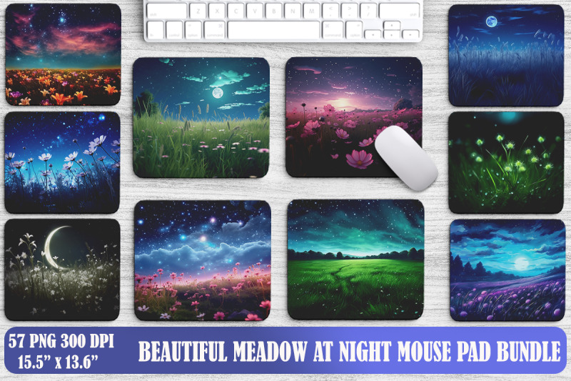 beautiful-meadow-at-night-mouse-pad-design-bundle