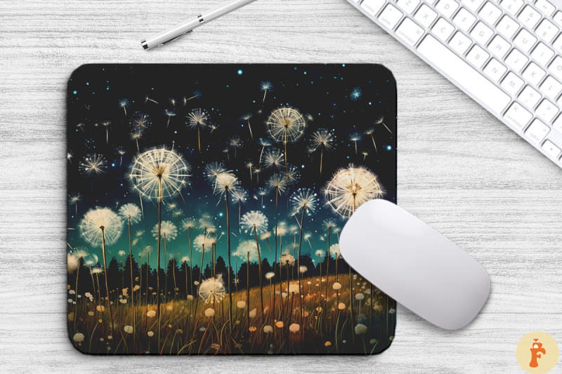 field-of-white-dandelions-under-star-sky